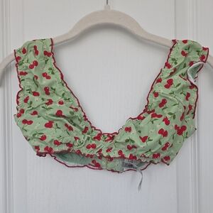 Frankie's Bikinis Cherry Print Bikini Top